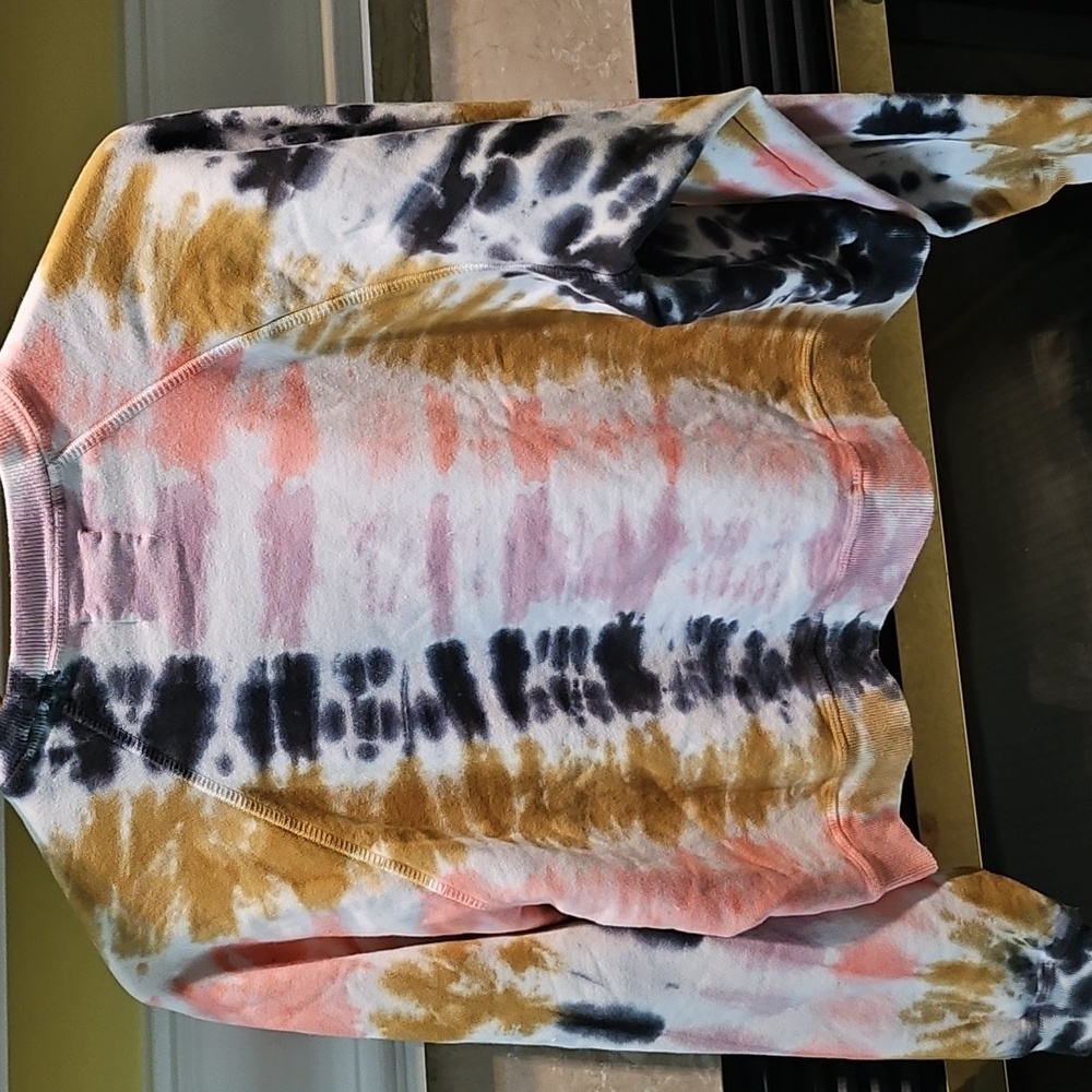 Electric & Rose Time To Live Cropped Sweatshirt Size Small View 4